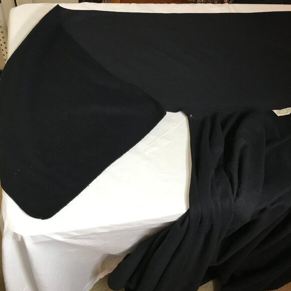 Kathleen for Sweet Herb Vintage Boho Goth Hippie Cape Poncho Attached Wide Scarf - Picture 15 of 16